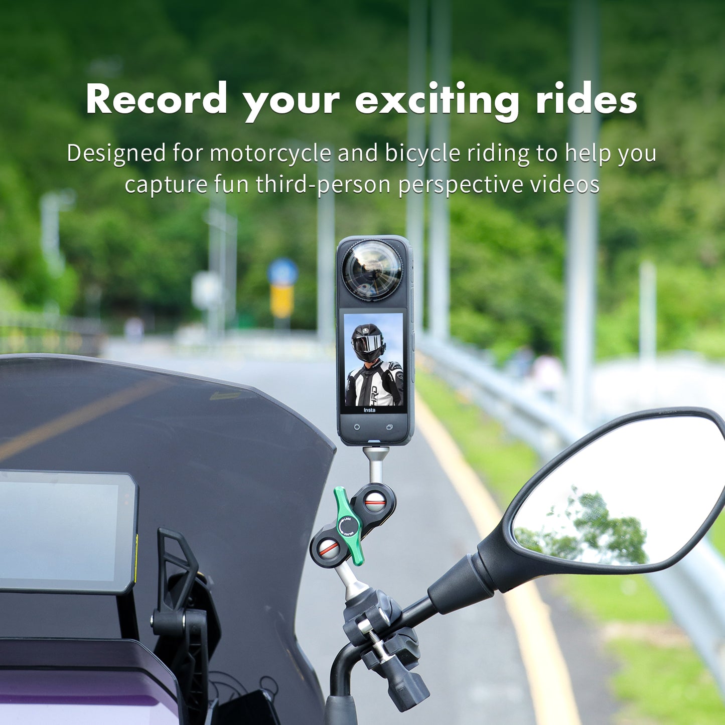 SEASKY H1 Bicycle Bike MTB Motorcycle handlebar Mount for Gopro Hero 13/12/11/10/9/8 for insta360 X4 X3 X2 X RS for DJI Action 5/4/3/2 Sports Action Camera Accessories Aluminum metal