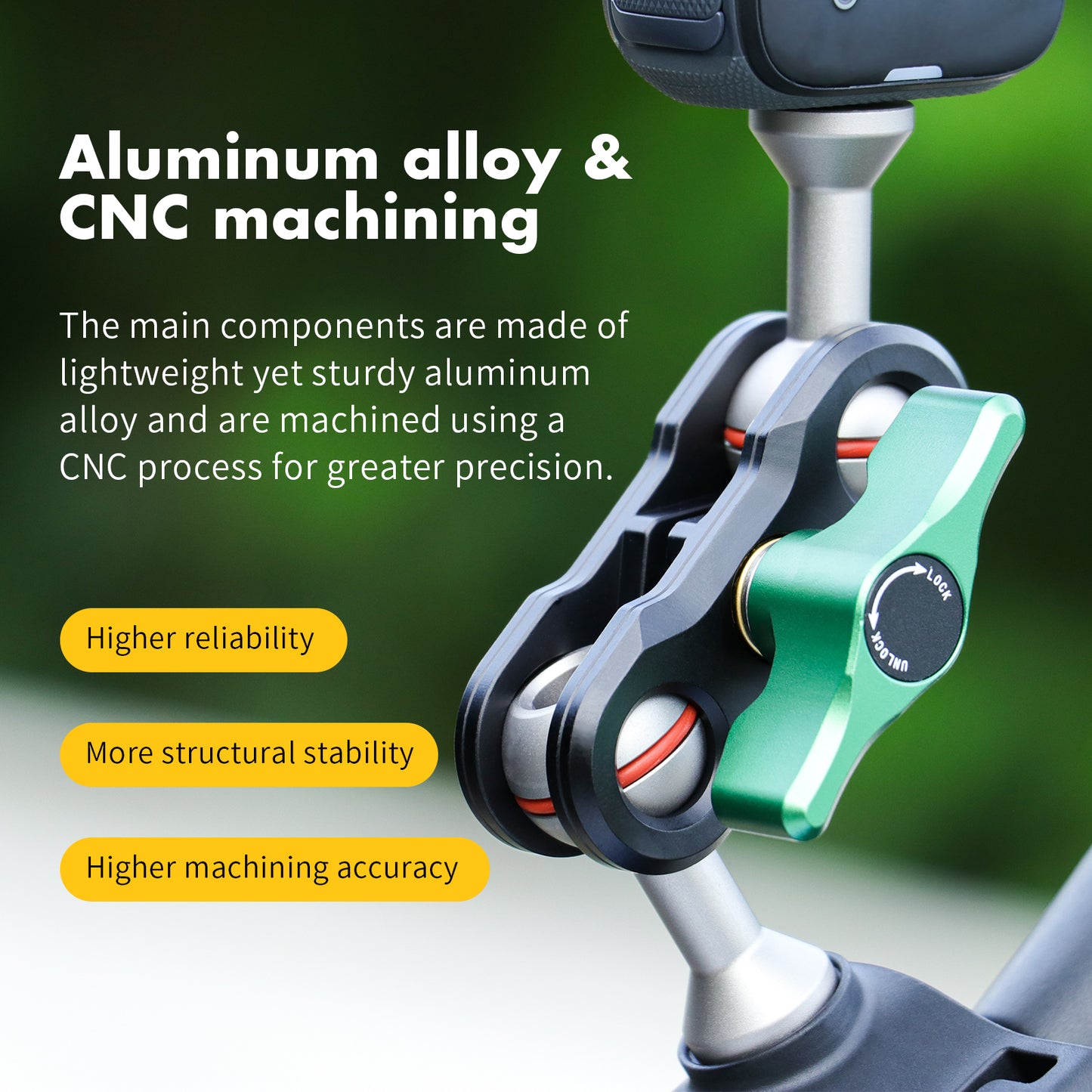 SEASKY H1 Bicycle Bike MTB Motorcycle handlebar Mount for Gopro Hero 13/12/11/10/9/8 for insta360 X4 X3 X2 X RS for DJI Action 5/4/3/2 Sports Action Camera Accessories Aluminum metal