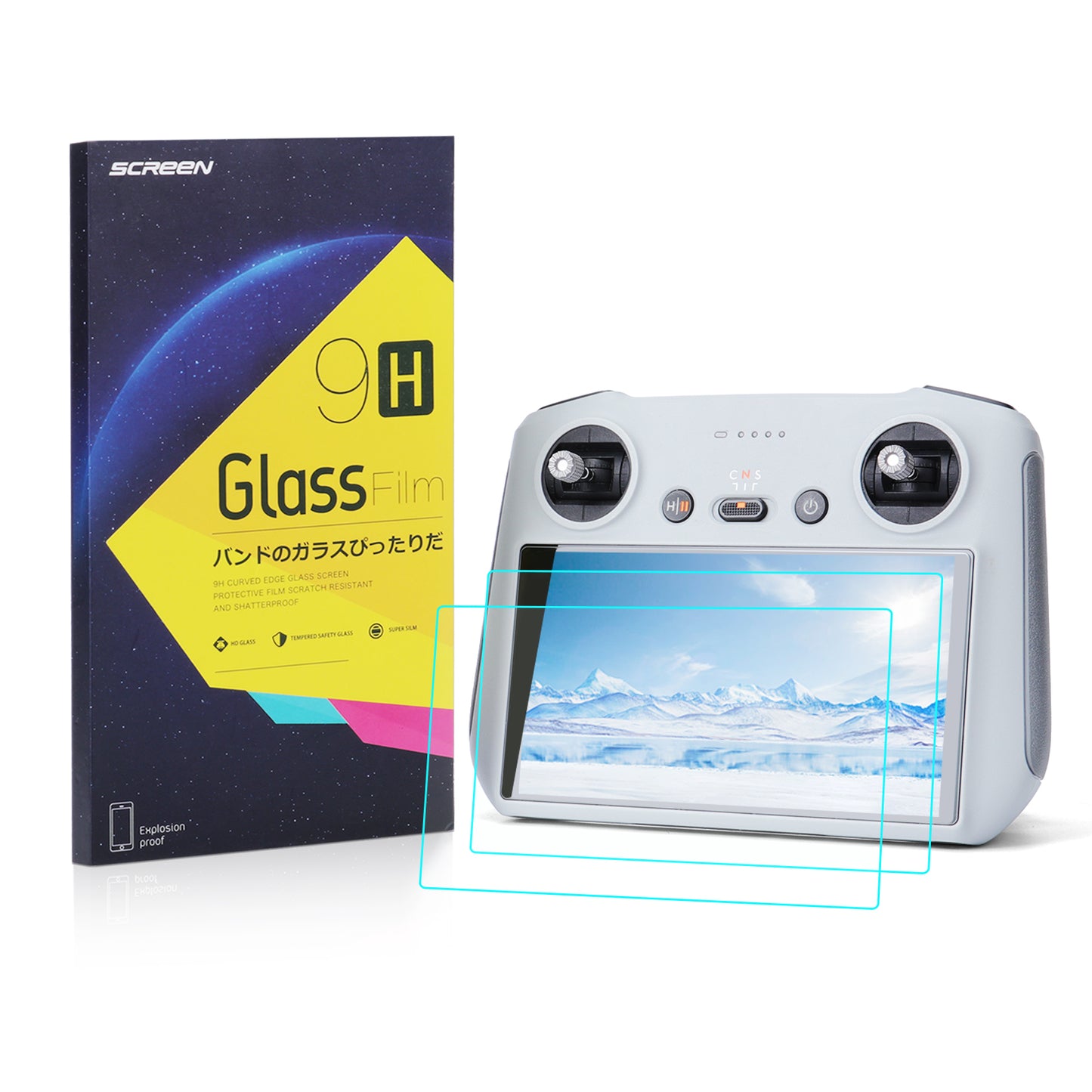 [2 Pack] HD Displayschutzfolie aus gehärtetem Glas für DJI Mini 3 Pro DJI RC