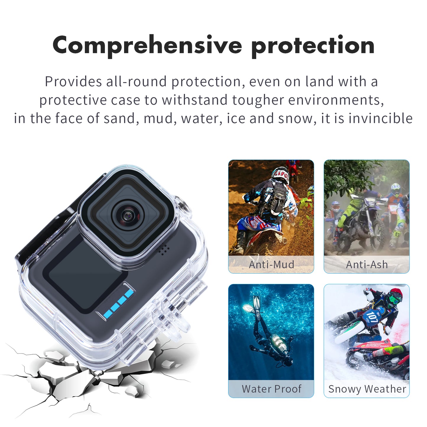 Boîtier étanche SEASKY Dive pour Gopro Hero 11/10/9