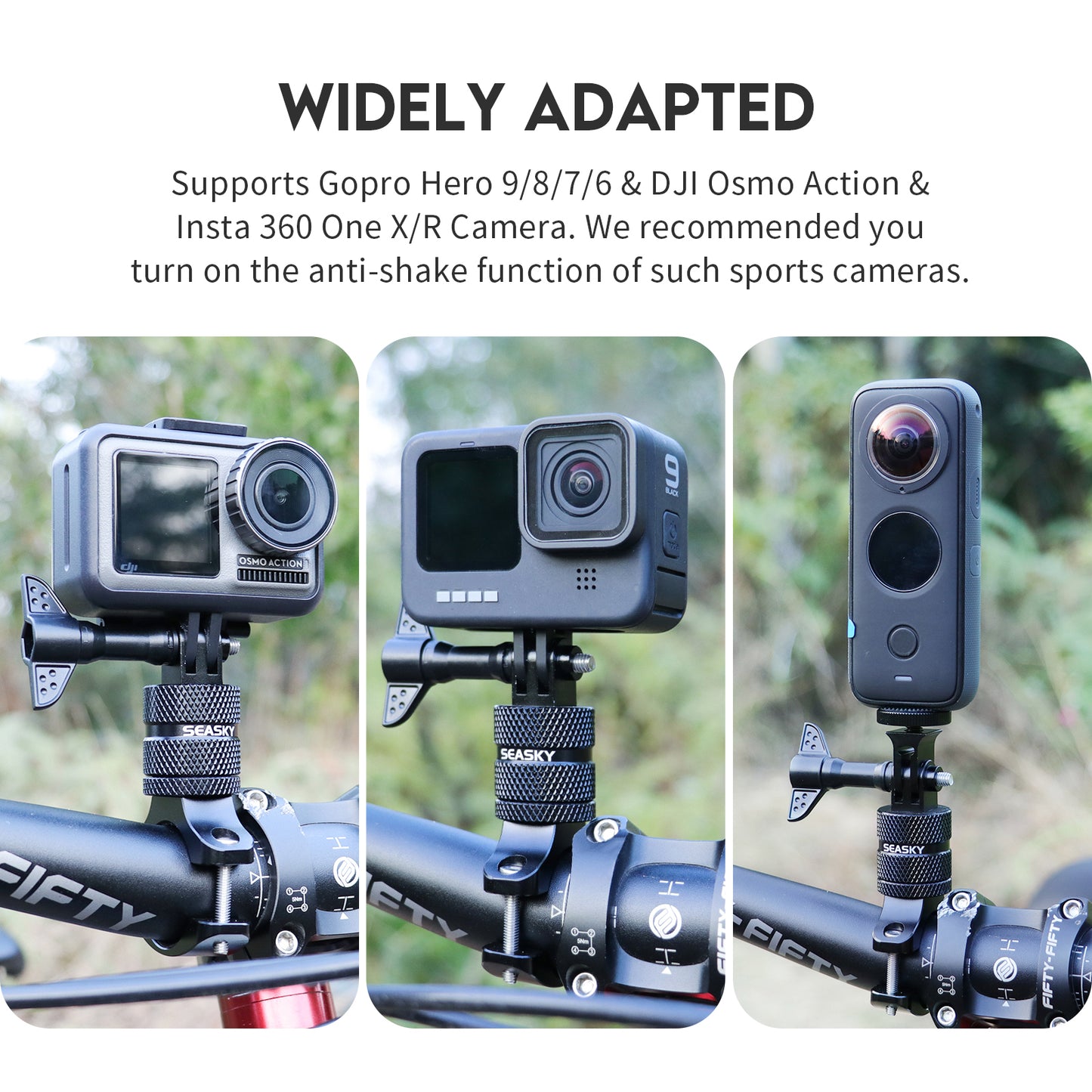 SEASKY VTT Vélo Moto Guidon Support
